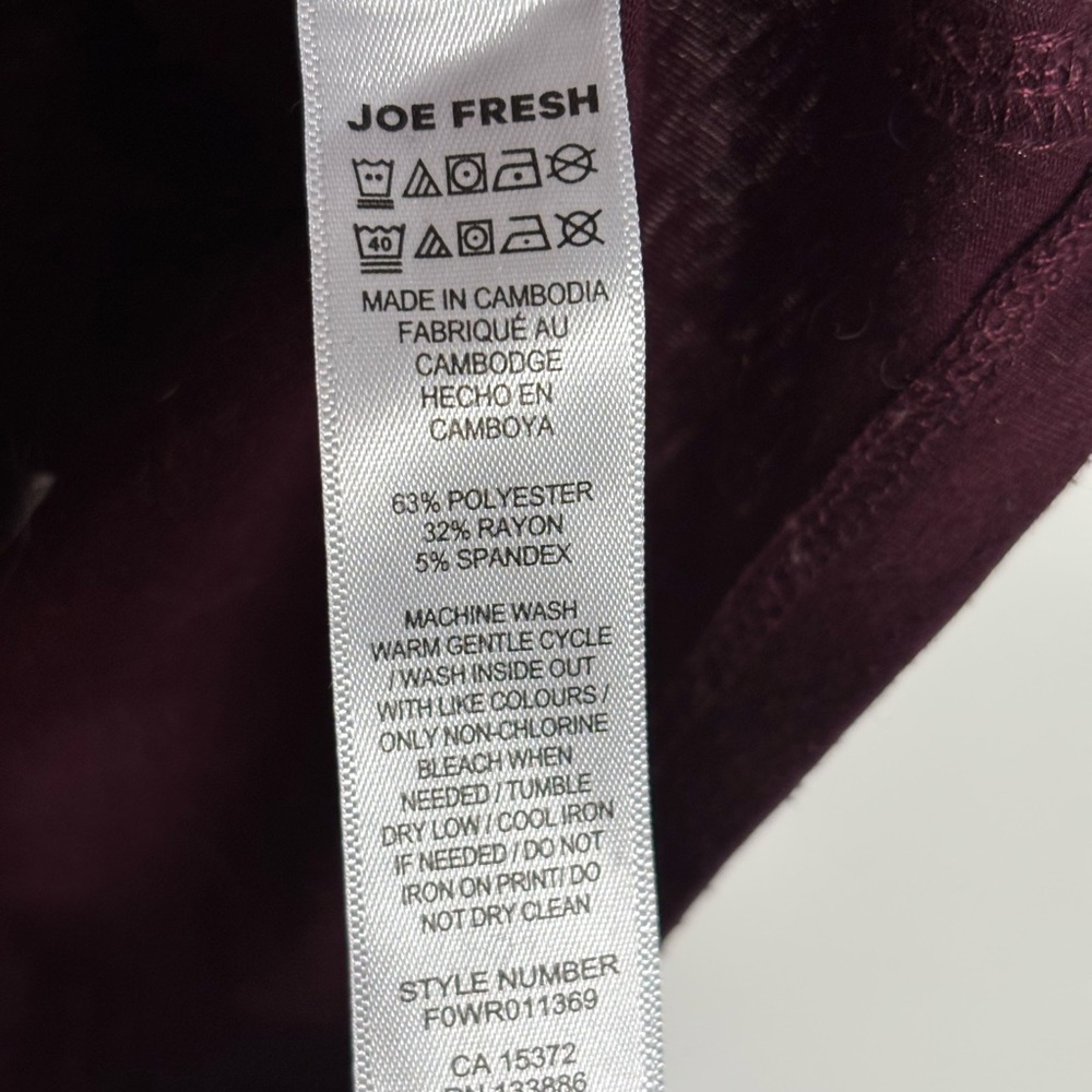JOE FRESH/GEORGE 18-19” PTP 2 Pc Set of Women's Tops, Purple/Leopard, Size L/XS - Picture 5 of 16
